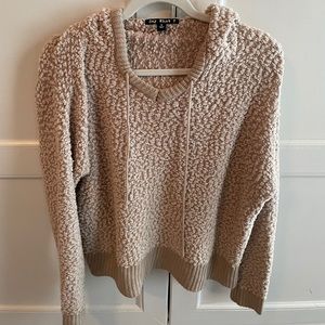 Hooded cozy sweater
